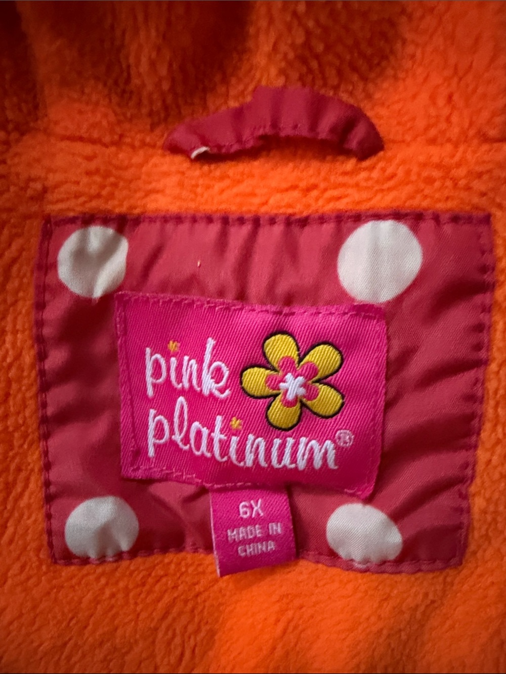 Pink Platinum Polkadot Lined Jacket Pink, White and Orange - Picture 4 of 6
